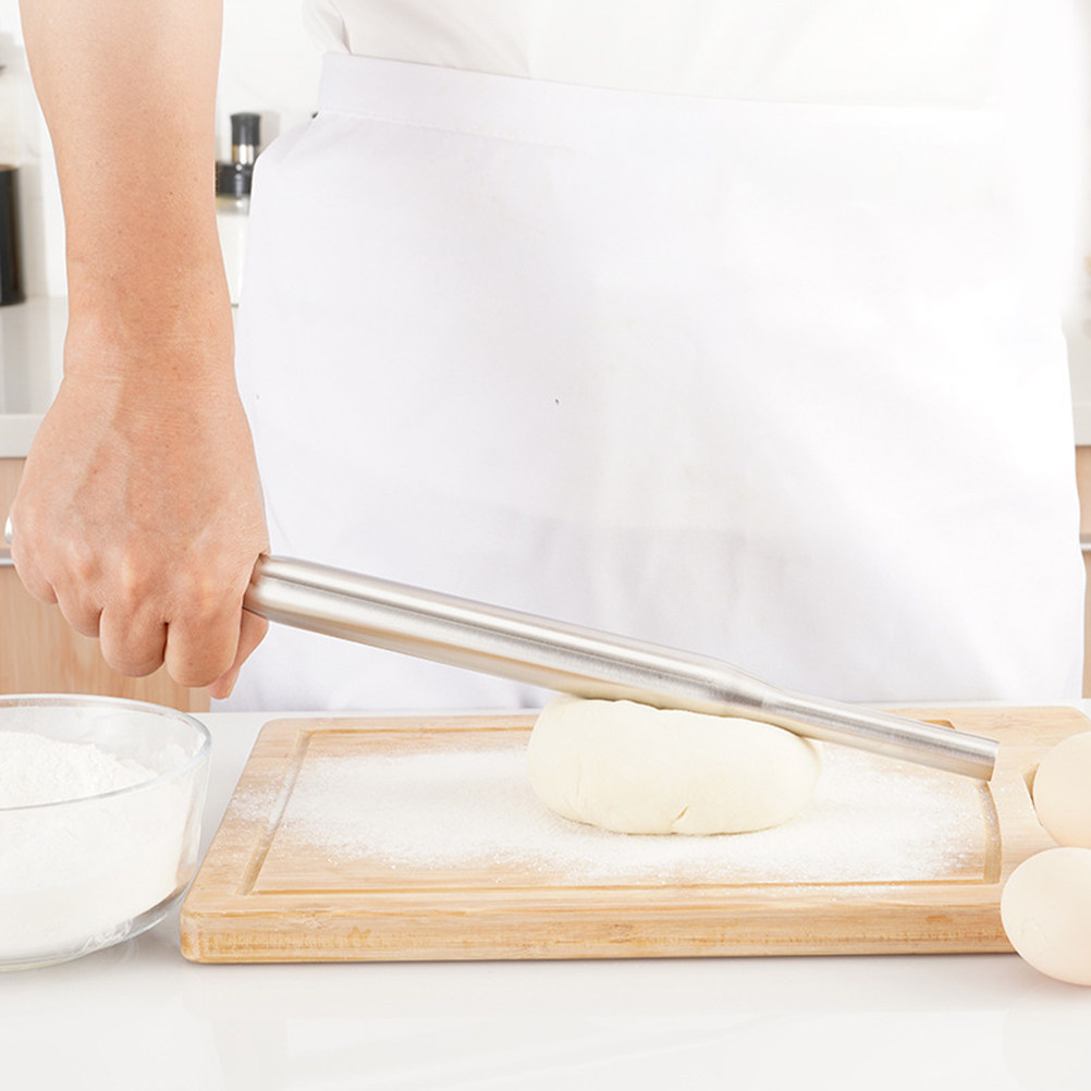 Kitchen Roller Baking - 스테인리스 스틸 도우 롤러 핀, 매끄러운