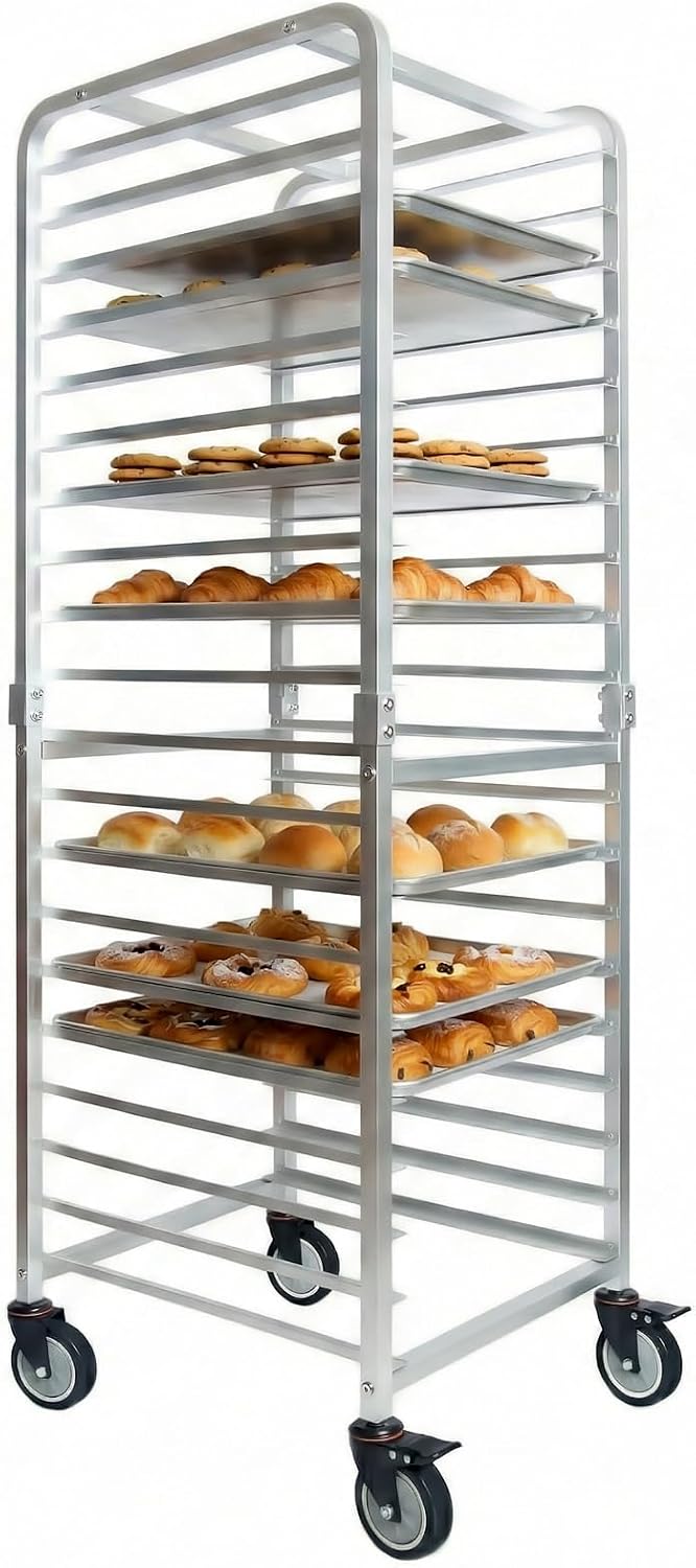 상업용 20단 스테인리스 스틸 시트 팬 랙 바퀴 달린  - Kitchen Baking Rack 리뷰 및 가격